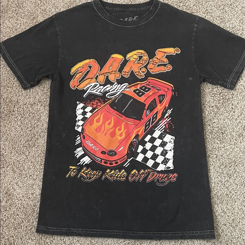 DARE Racing Kids Black and Orange Graphic Tee